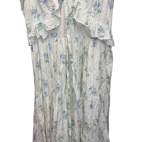 LOVESHACKFANCY Carlton Floral Maxi Dress Boho Cotton fit&flare sz 6 - Picture 9 of 14